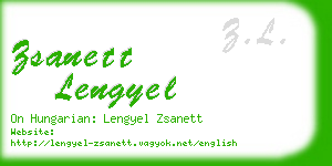 zsanett lengyel business card
